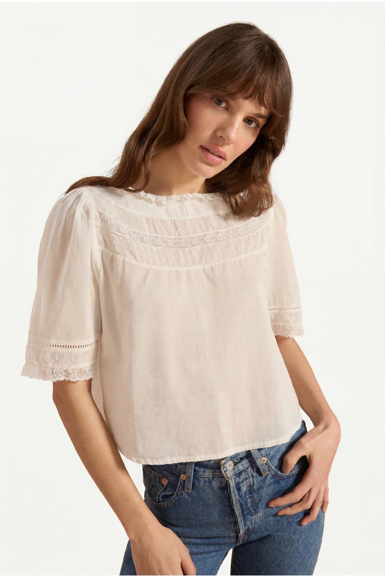 Iris Blouse, Alternate, color, Vintage White