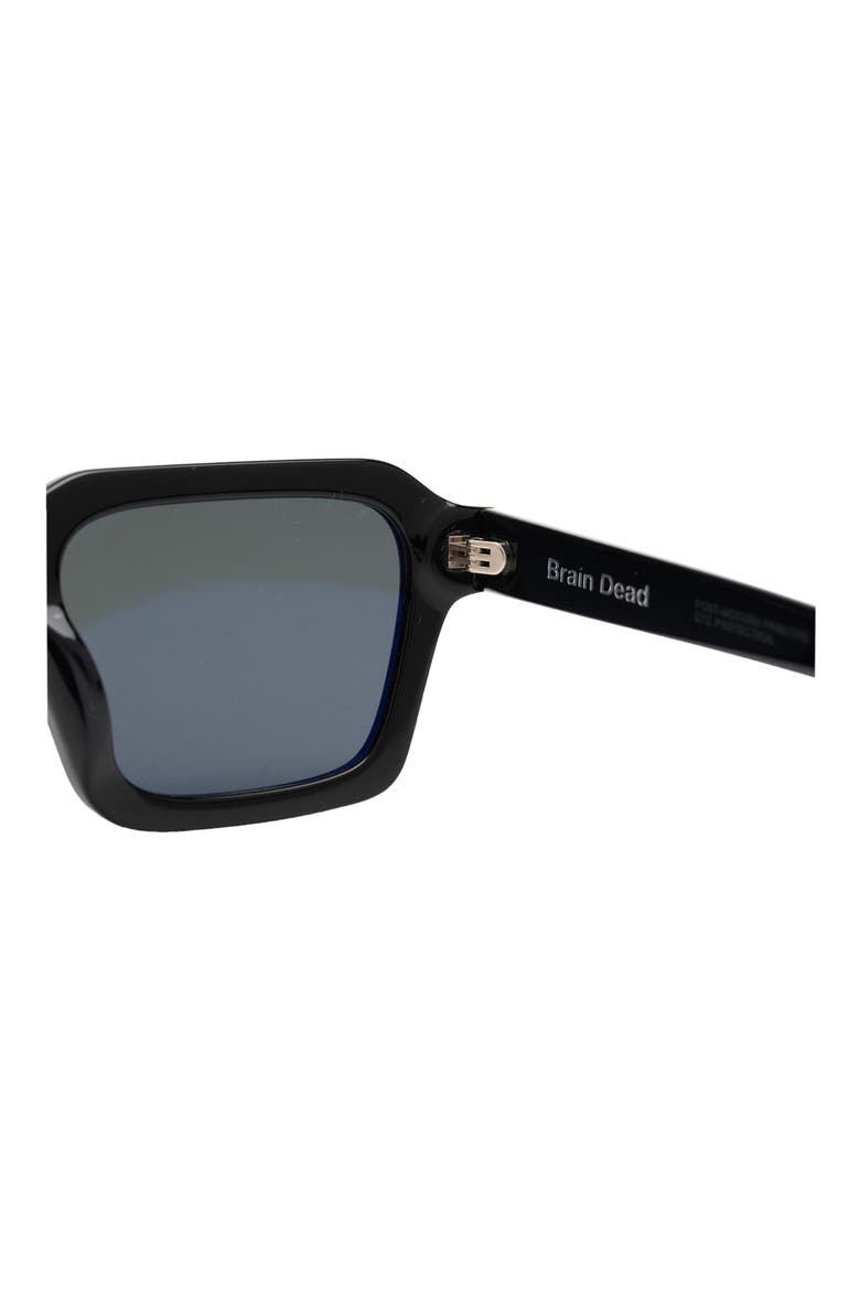 Staunton Post Modern Primitive 51mm Rectangular Sunglasses, Alternate, color, BLACK/ BLACK