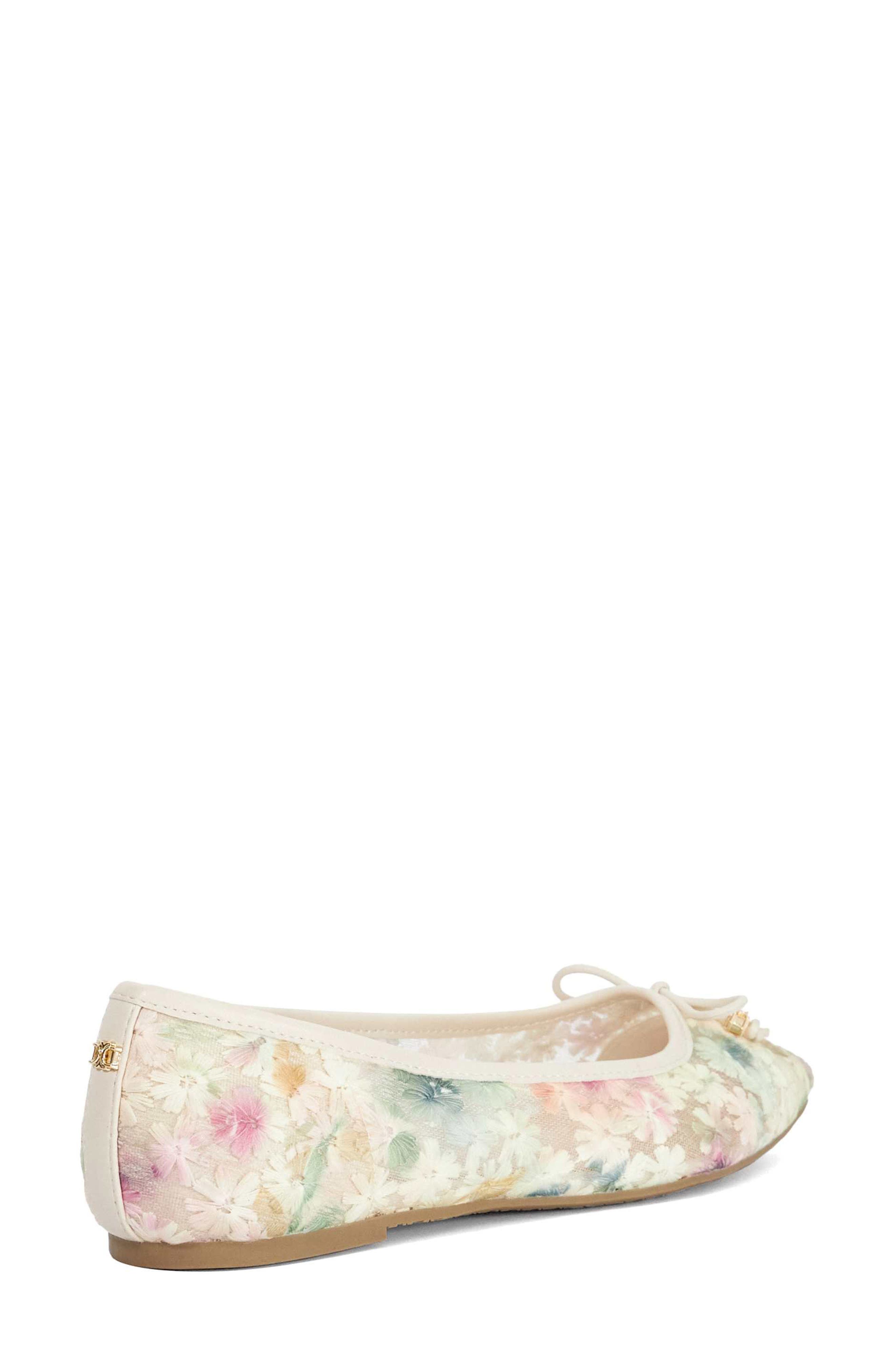 Dune London Hennie Flat, Alternate, color, Ivory Multi