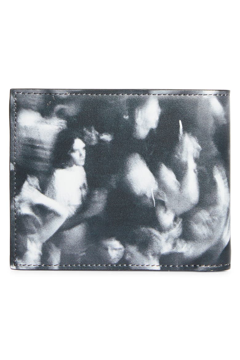 Canopy Moises Print Leather Bifold Wallet, Alternate, color, BLACK WHITE
