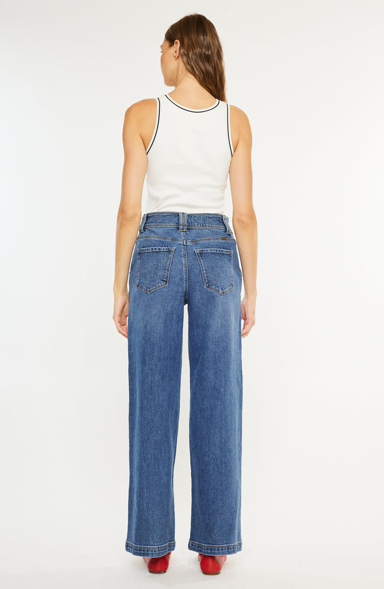 KanCan Westwood Ultra High Rise Wide Leg Jeans, Alternate, color, Dark Wash