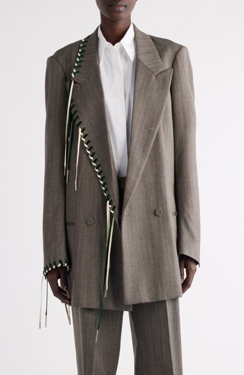 Blink Whipstitched Double Breasted Oversize Blazer