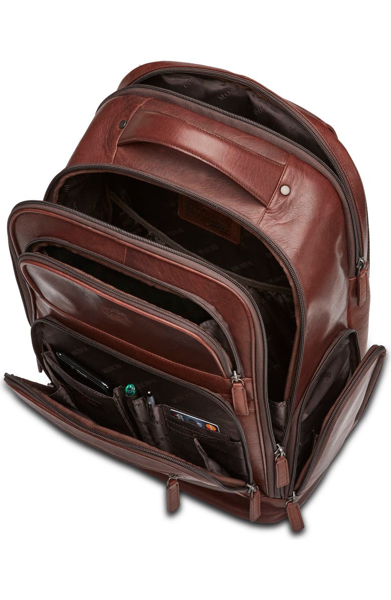 Mancini RFID 15.6-Inch Laptop Backpack, Alternate, color, Brown