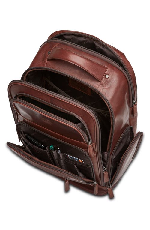 Mancini Rfid 15.6-inch Laptop Backpack In Brown