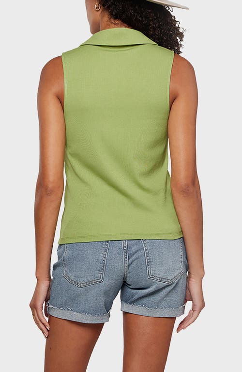 Matty M . Eliza Polo Tank Top In Green