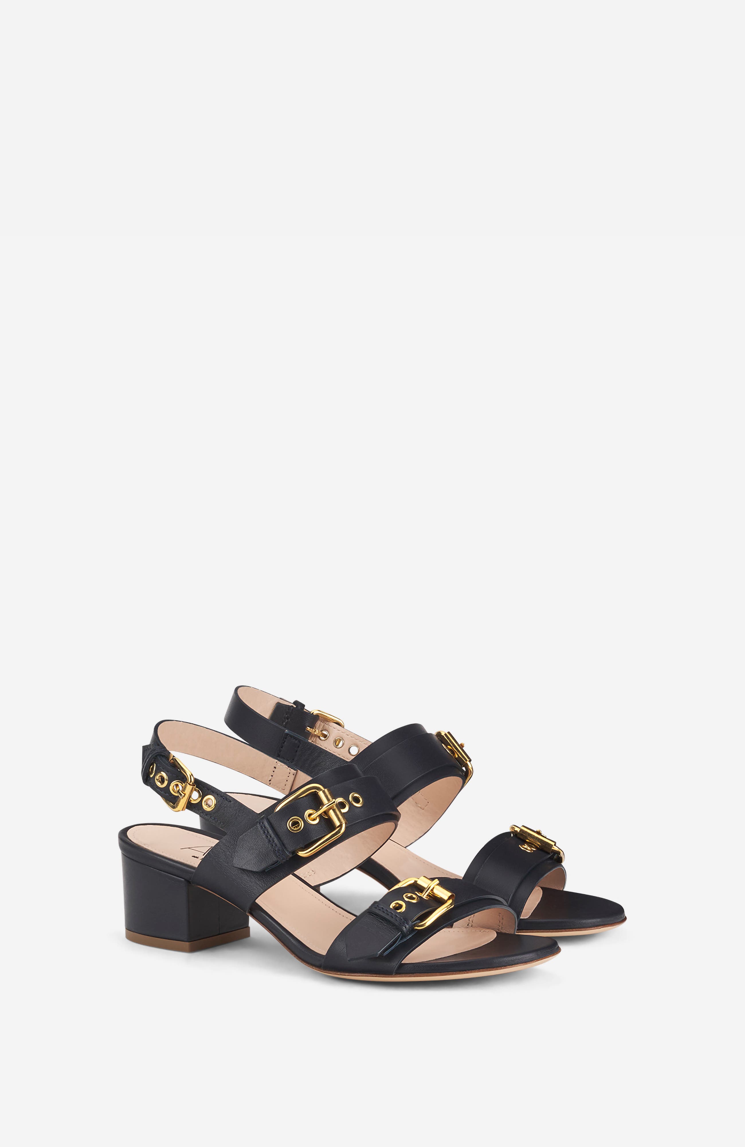 AGL Lala Straps Sandal with Buckles, Alternate, color, Night
