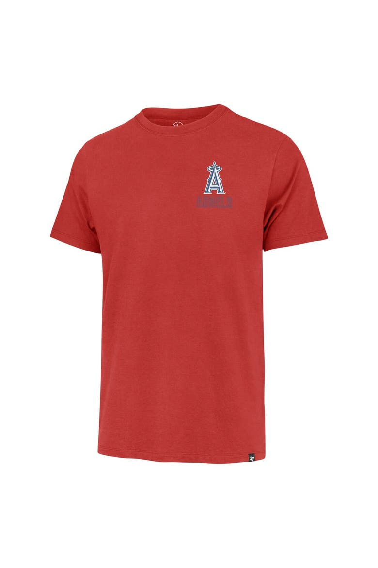 Men's '47 Red Los Angeles Angels Hang Back Franklin T-Shirt, Alternate, color, Red