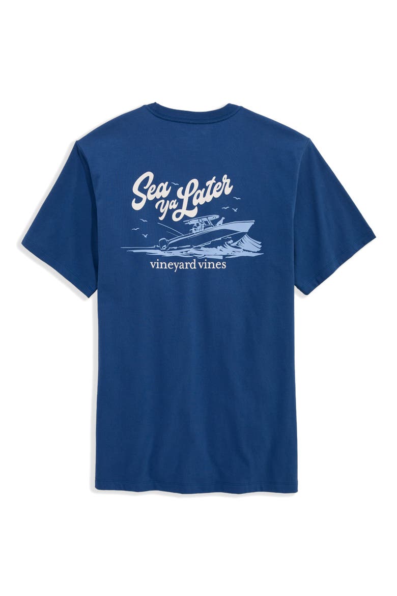 Sea ya Later Pocket Graphic T-Shirt, Alternate, color, MOONSHINE