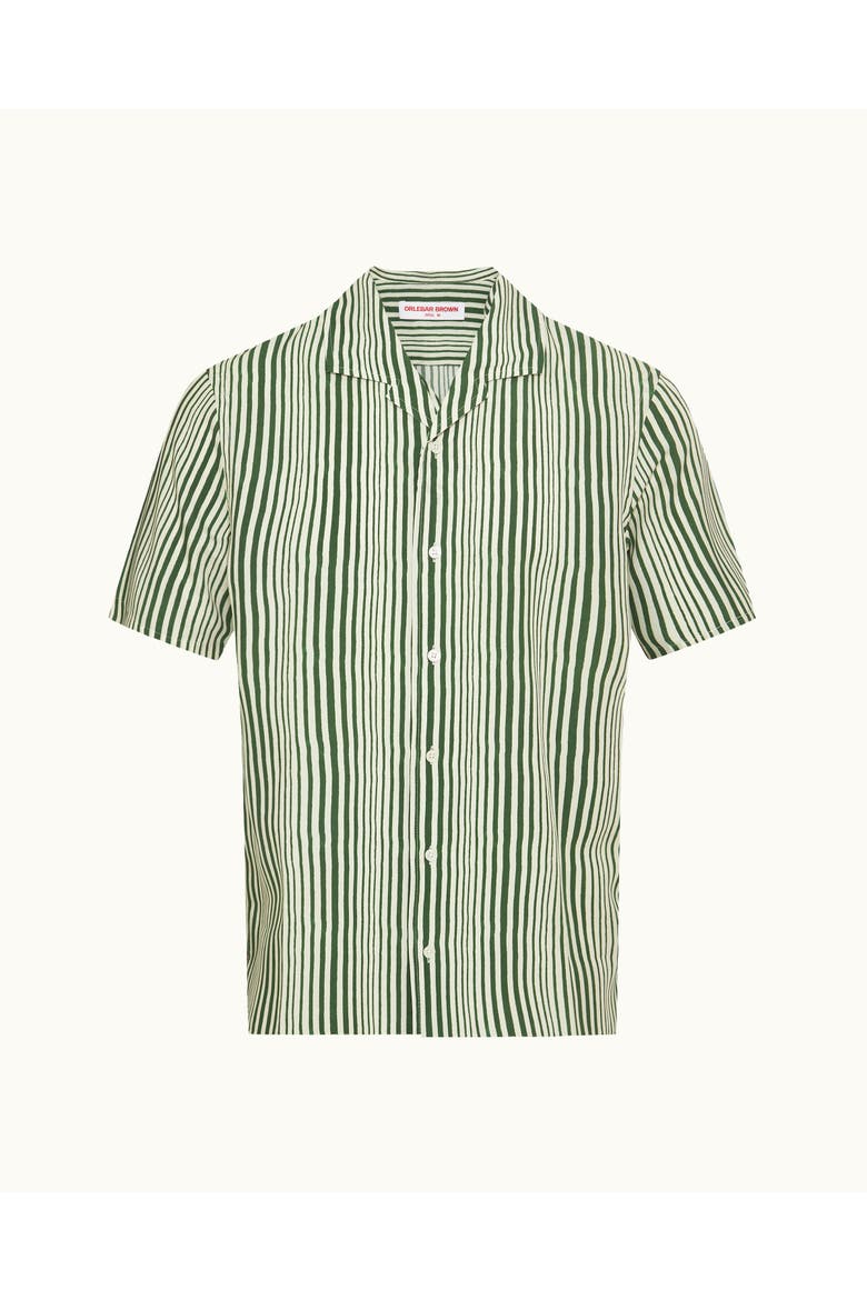 Hibbert Stripe Shirt, Alternate, color, CADDIE GREEN/WHITE
