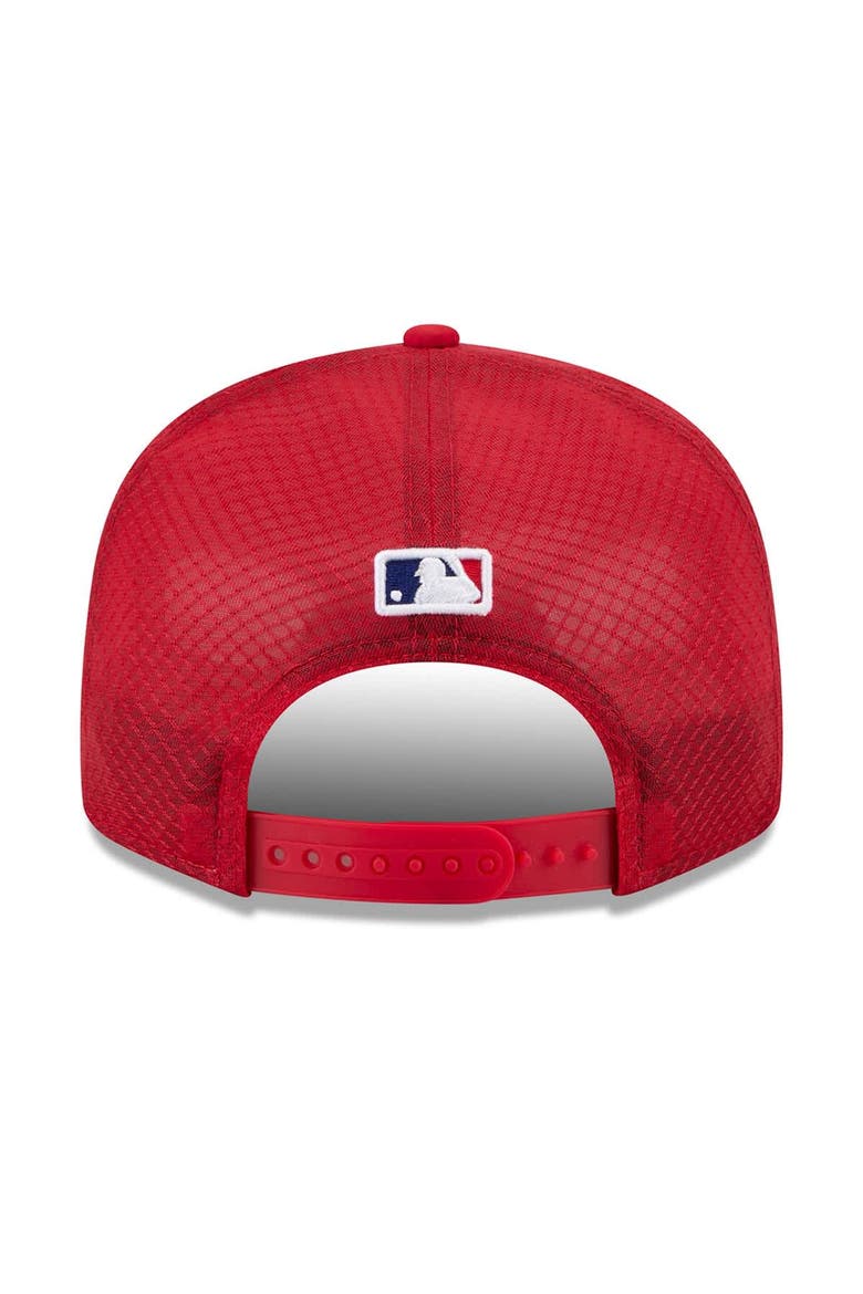 Men's New Era Red Philadelphia Phillies 2026 Batting Practice 9FIFTY Snapback Hat, Alternate, color, Red