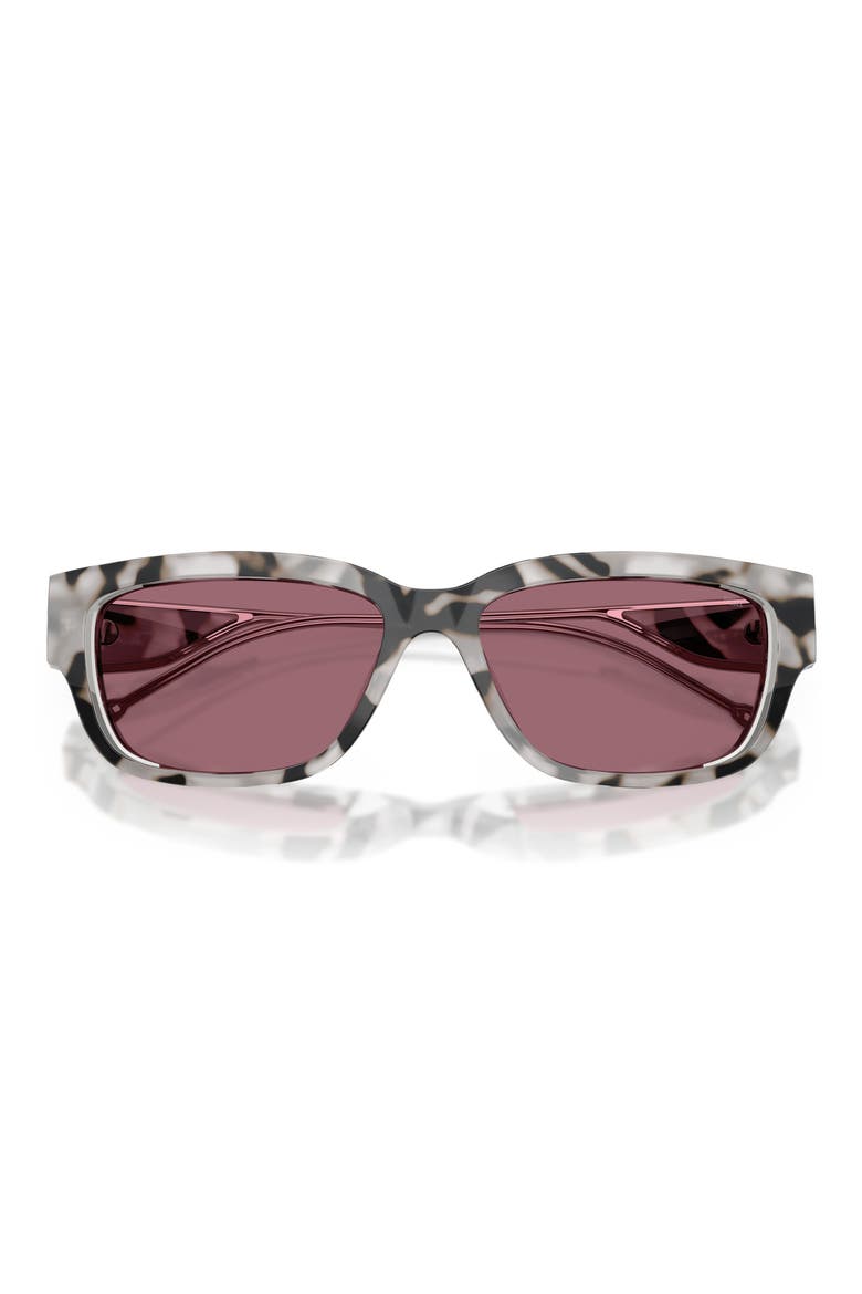 56mm Rectangular Sunglasses, Alternate, color, GREY TORTOISE / RED HIPER