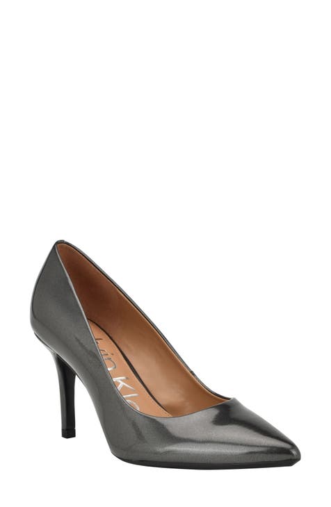 Ladies grey heels hotsell