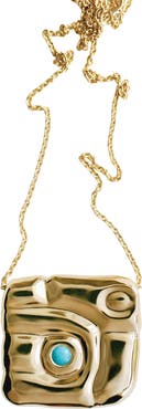 Monica Vinader Amaia Bold 18k Gold Vermeil Amazonite Necklace