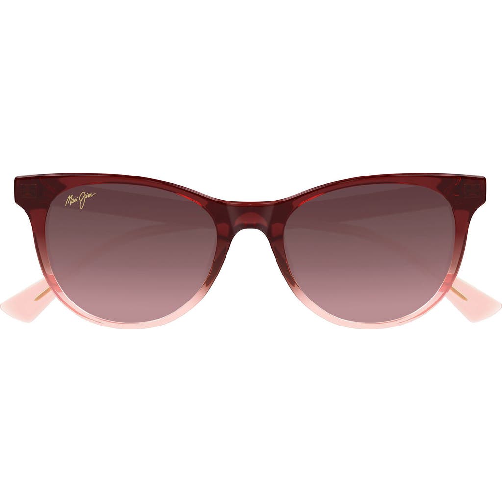 Maui Jim Lonomea 52mm Polarized Cat Eye Sunglasses In Pink