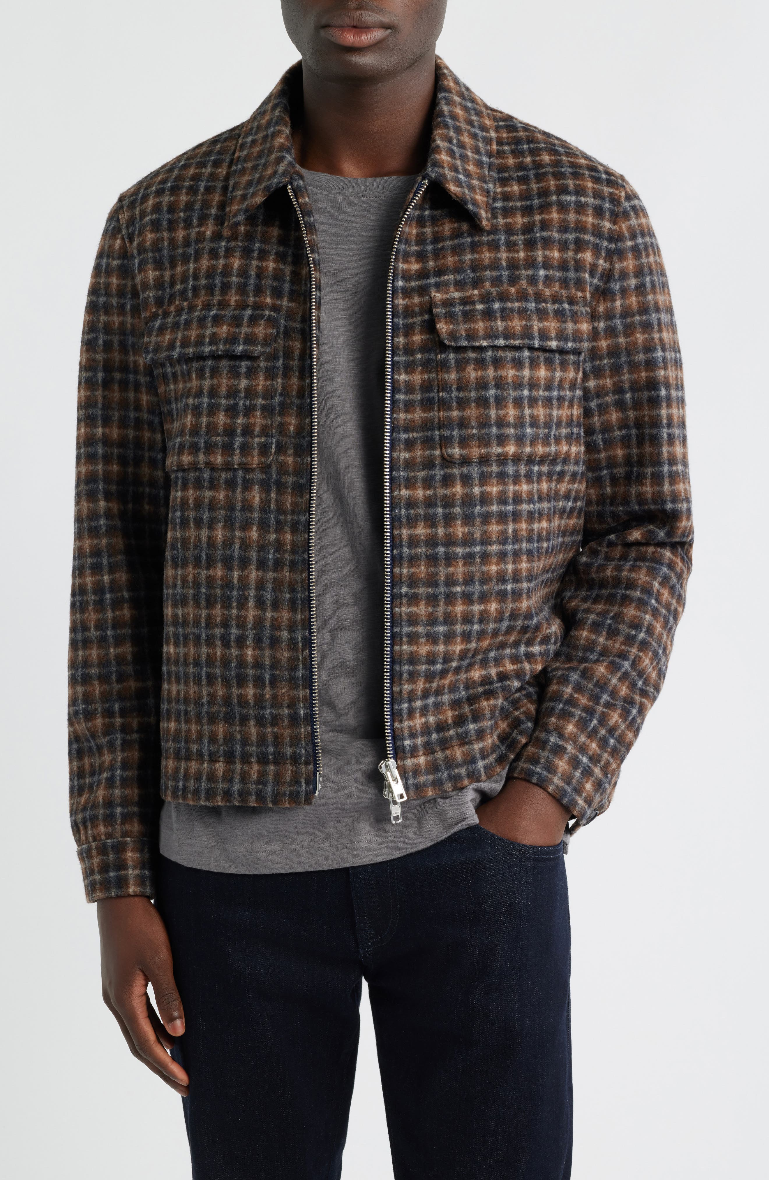 Wax London Osier Drawn Check Jacket