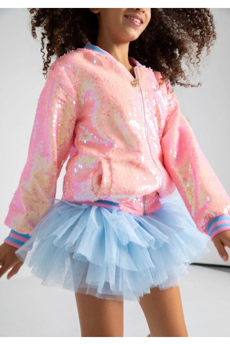 Pretty in Pink Unicorn Sequin Bomber, Alternate, color, Pink