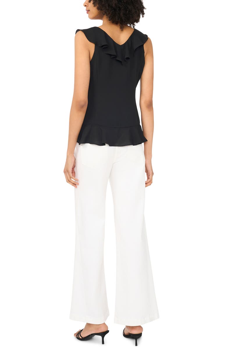 1.STATE V-Neck Ruffle Top, Alternate, color, Rich Black