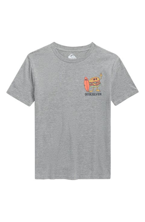 Kids' Burger Wipeout Cotton Graphic T-Shirt