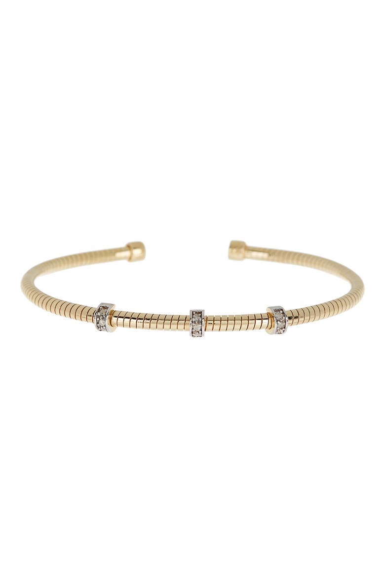 Diamond Bangle Bracelet - 0.05ct., Main, color, YELLOW
