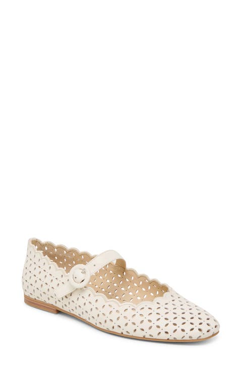 Alexie Laser Cut Mary Jane Flat (Women)