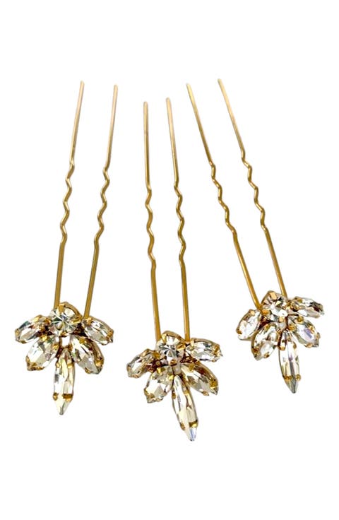 Coco Set of 3 Crystal Hair Pins (Nordstrom Exclusive)