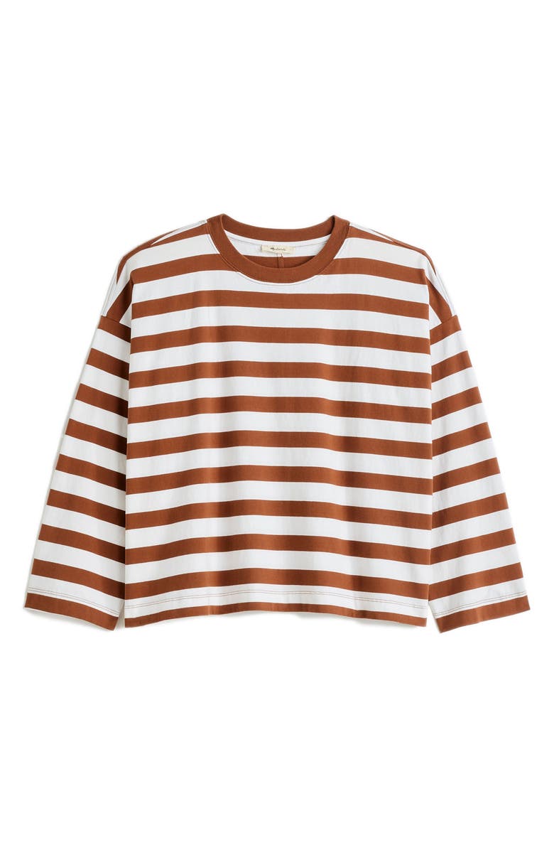 Madewell Stripe Oversize Long Sleeve Crewneck T-Shirt, Alternate, color,