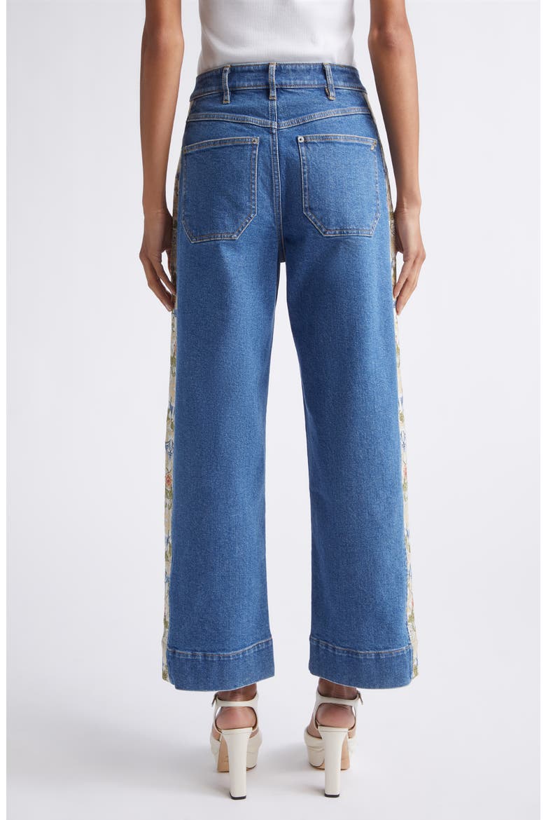 Zoe Patchwork Wide Leg Jeans, Alternate, color, SAPHIR MULTI