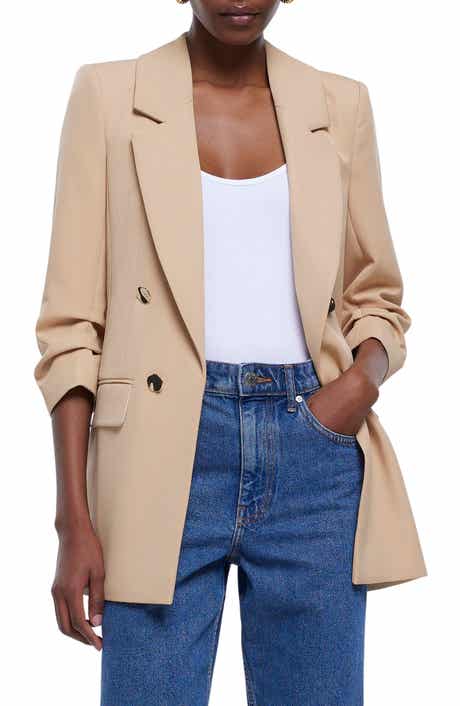 River Island Ruched Sleeve Blazer