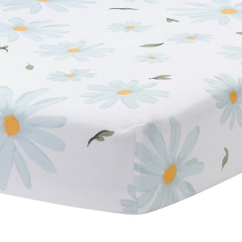 Sweet Daisy 100% Cotton Floral Baby Fitted Crib Sheet