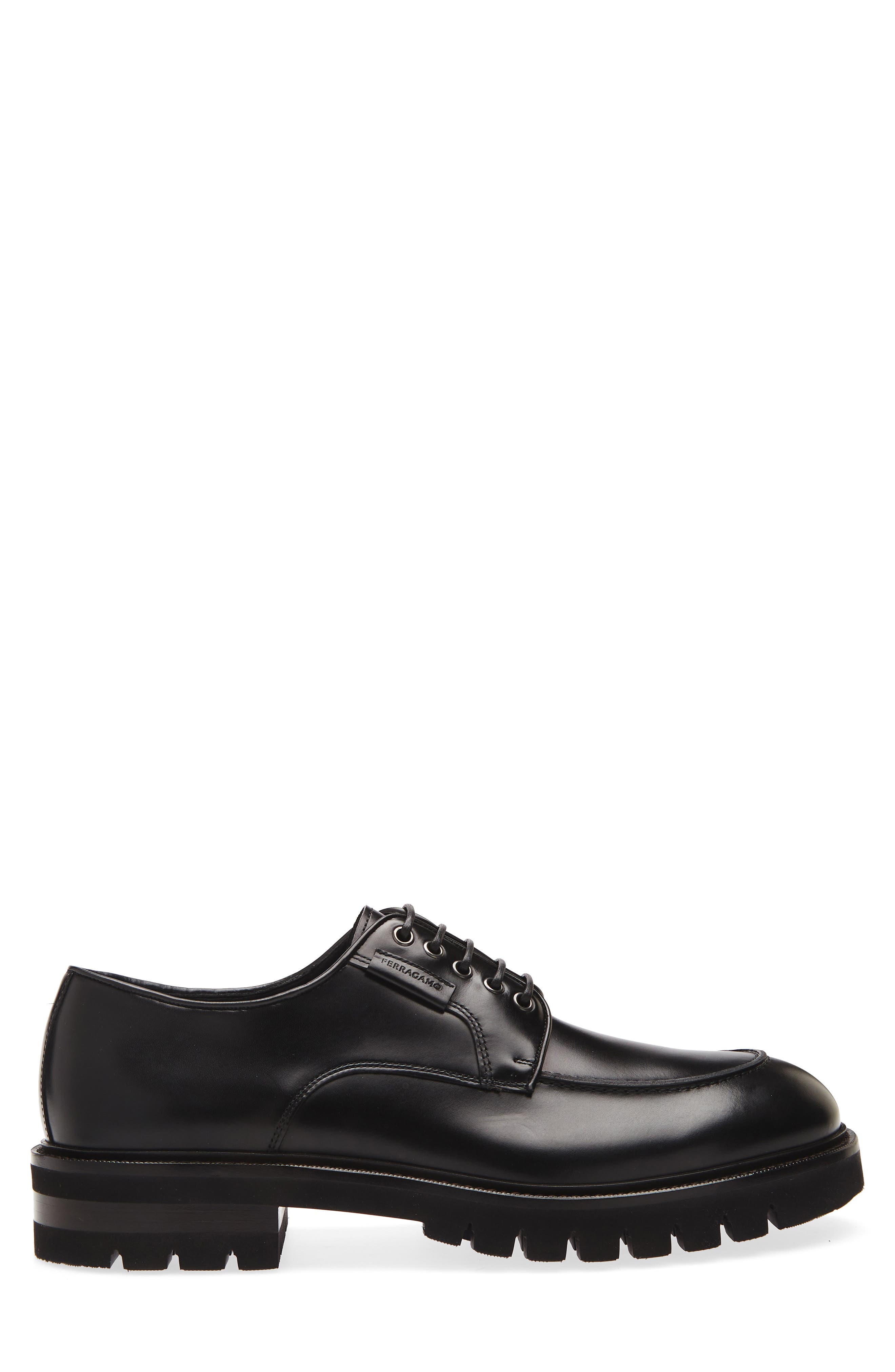 FERRAGAMO Alf Apron Toe Oxford, Alternate, color, Nero