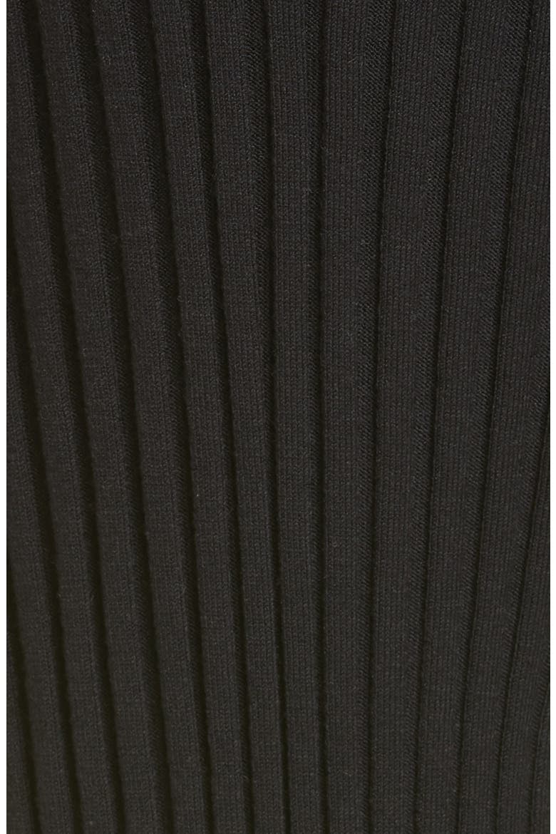Rib Wool Blend Sweater Pants, Alternate, color, BLACK