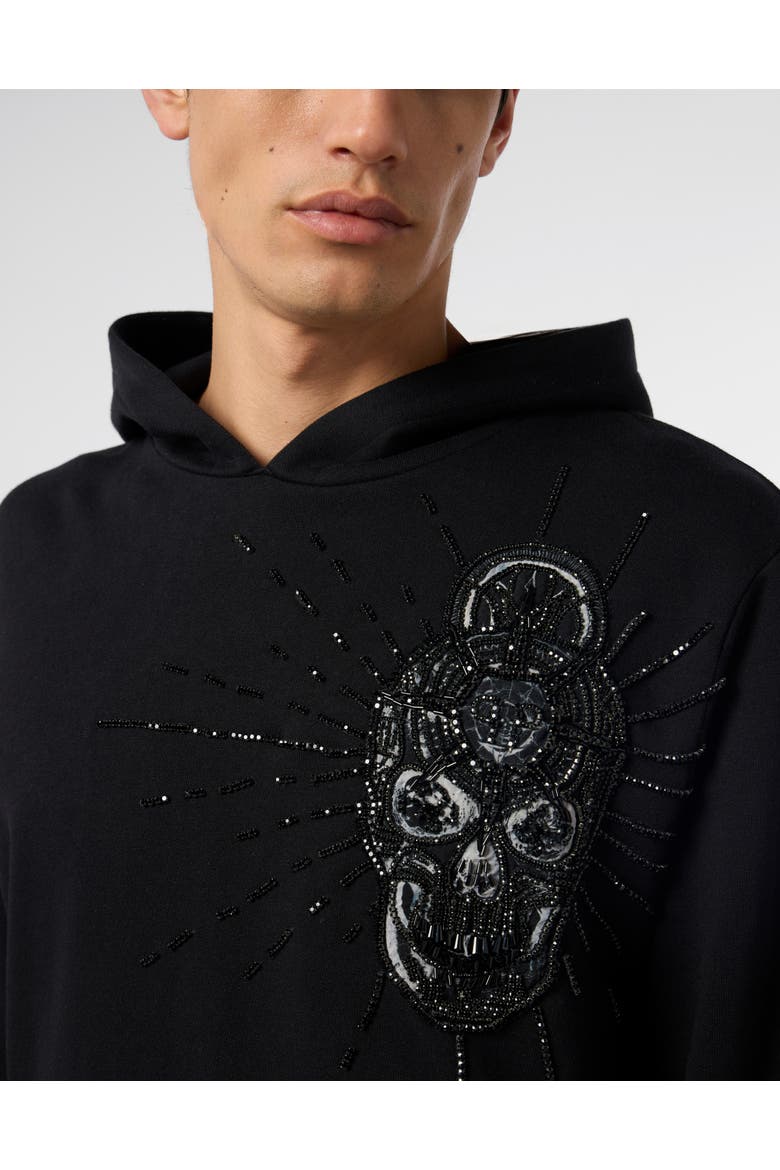 Hoodie Skull Stones Men, Alternate, color, black/black