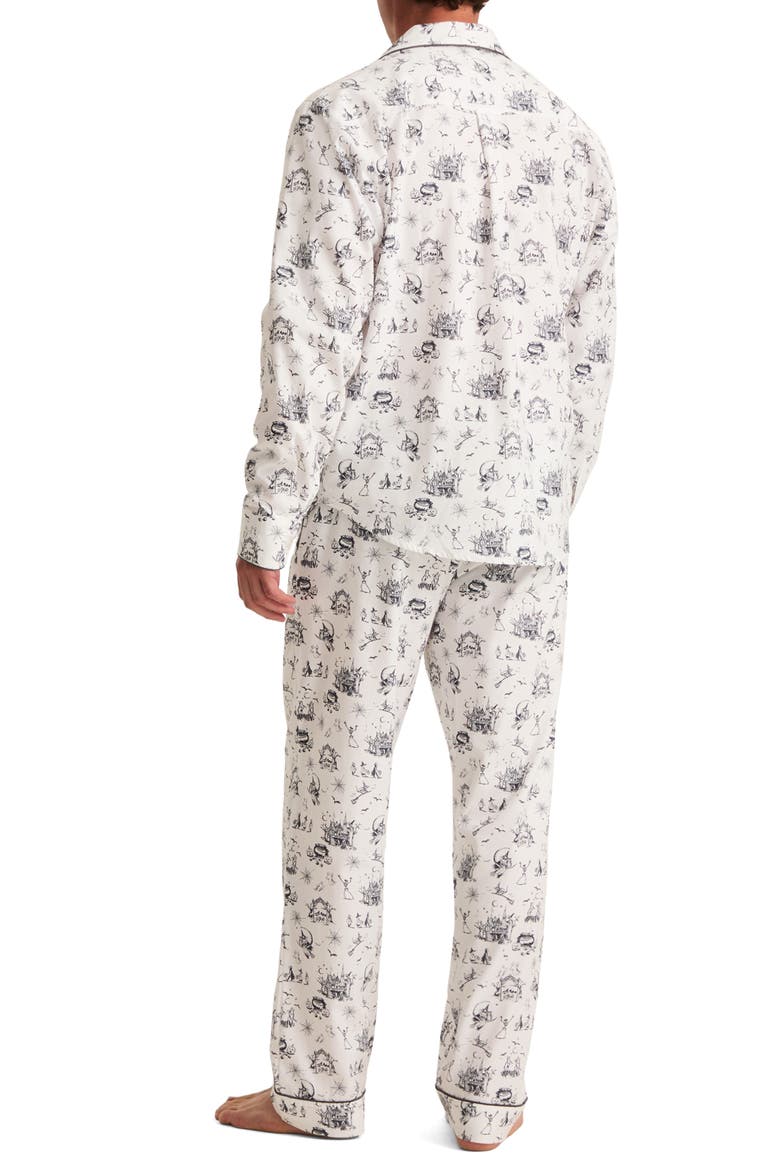 Cotton Twill Pajama Set, Alternate, color, WHITE