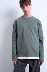 Topman Layered Long Sleeve T-Shirt