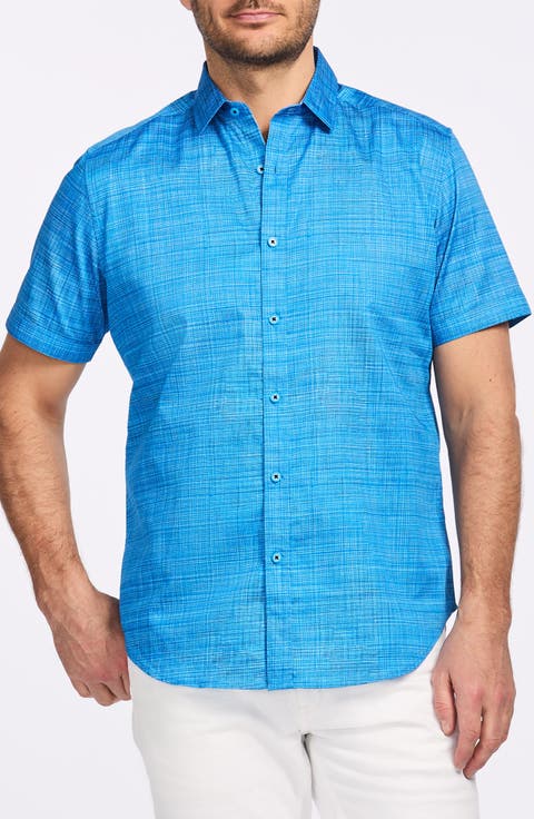 Roth Short Sleeve Cotton Button-Up Shirt