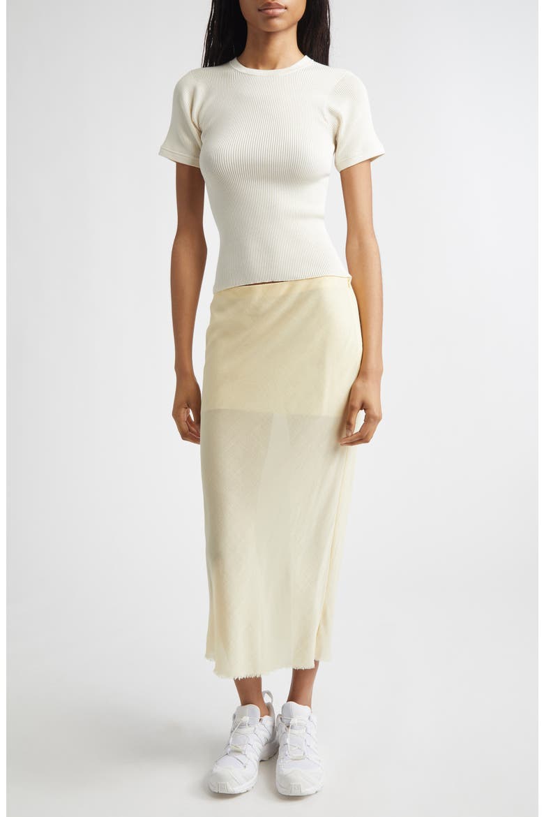 Silk Rib T-Shirt, Alternate, color, BUTTER KNIT
