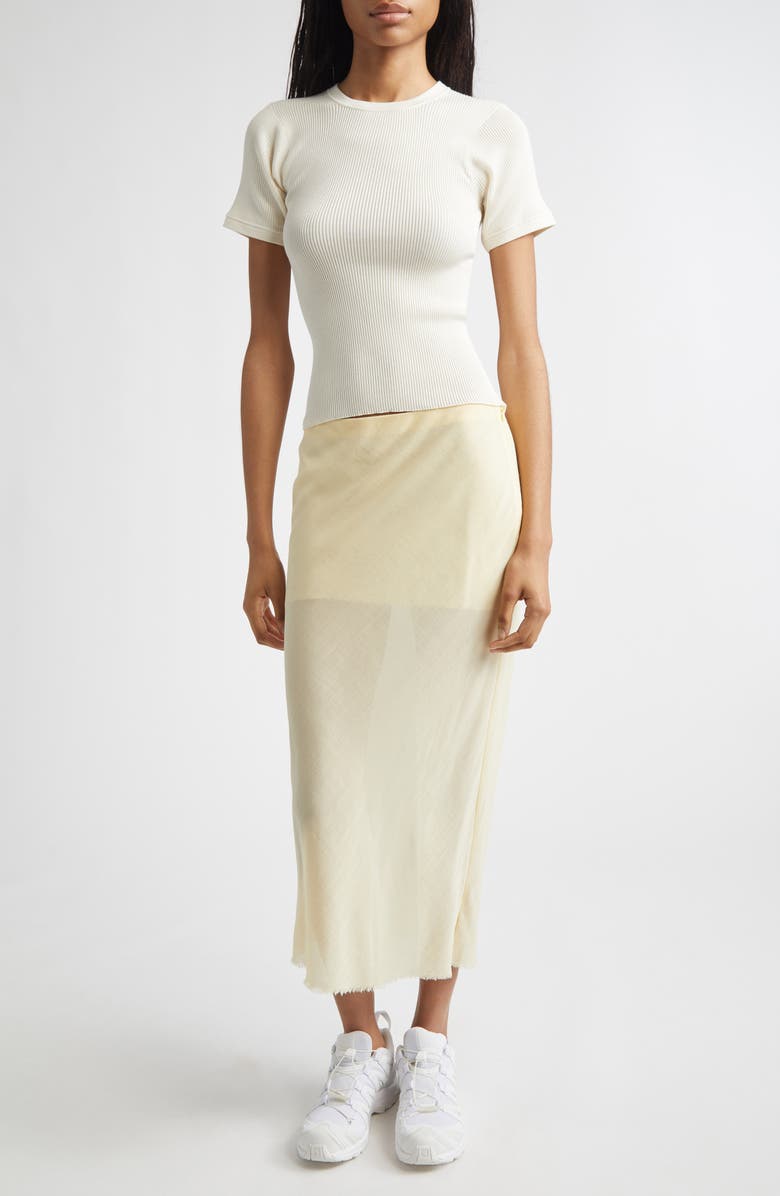 RIER Silk Rib T-Shirt, Alternate, color, Butter Knit