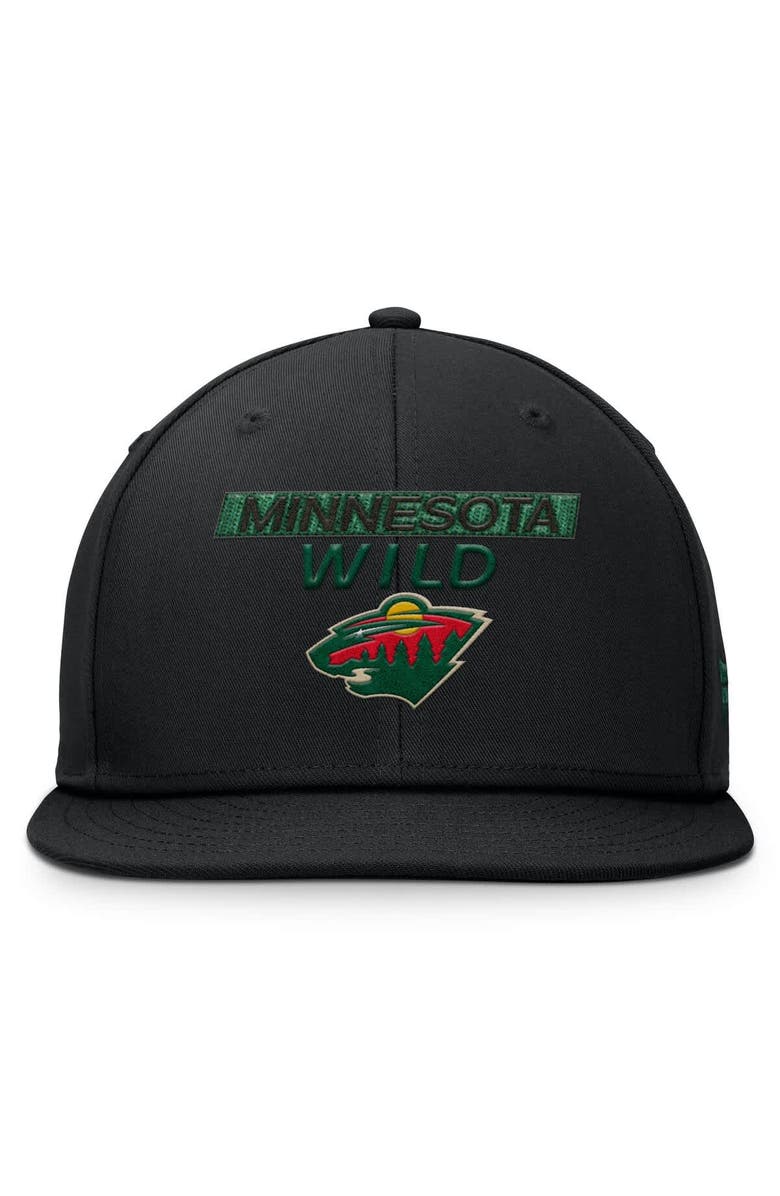 FANATICS Men's Fanatics Black Minnesota Wild Authentic Pro Prime Snapback Hat, Alternate, color, Black