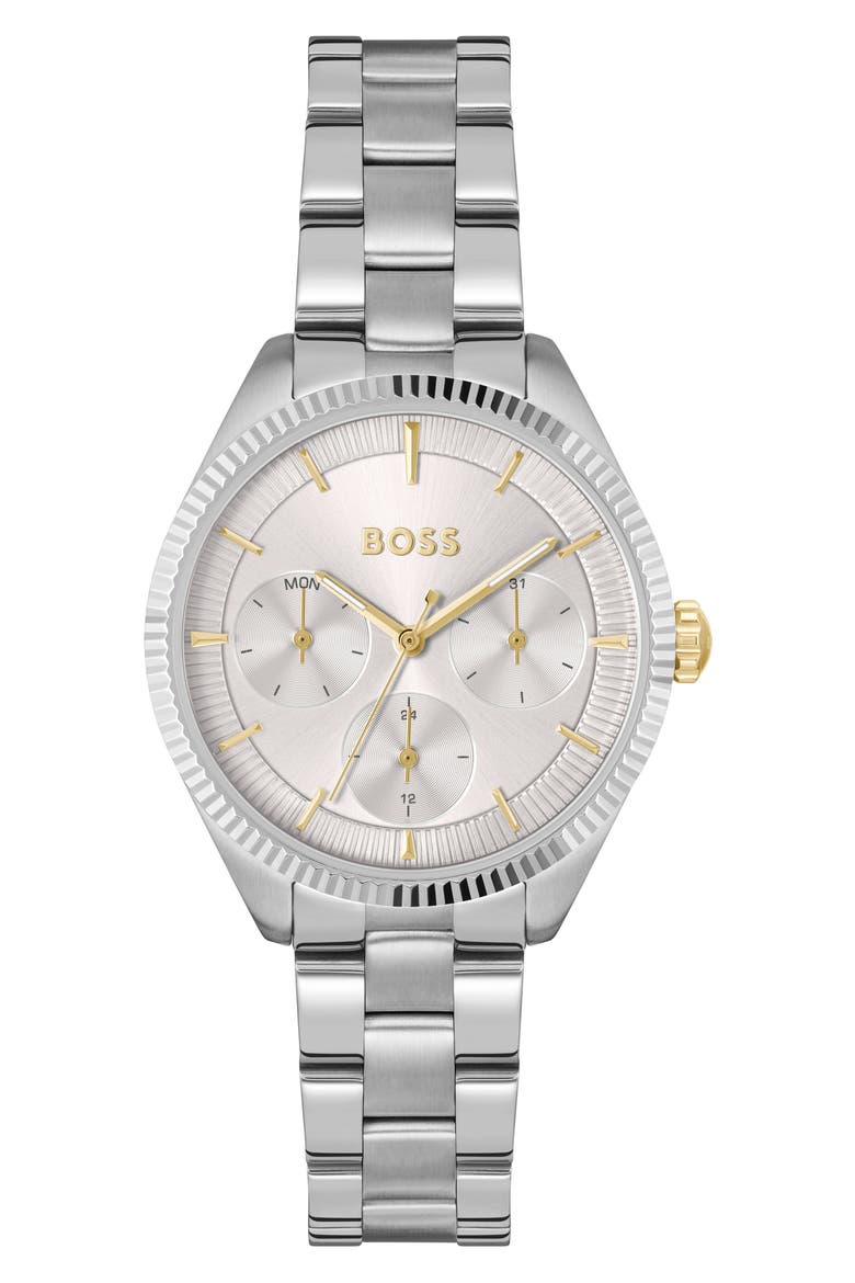 Sage Sport Bracelet Watch, 34mm, Main, color, SILVER WHITE