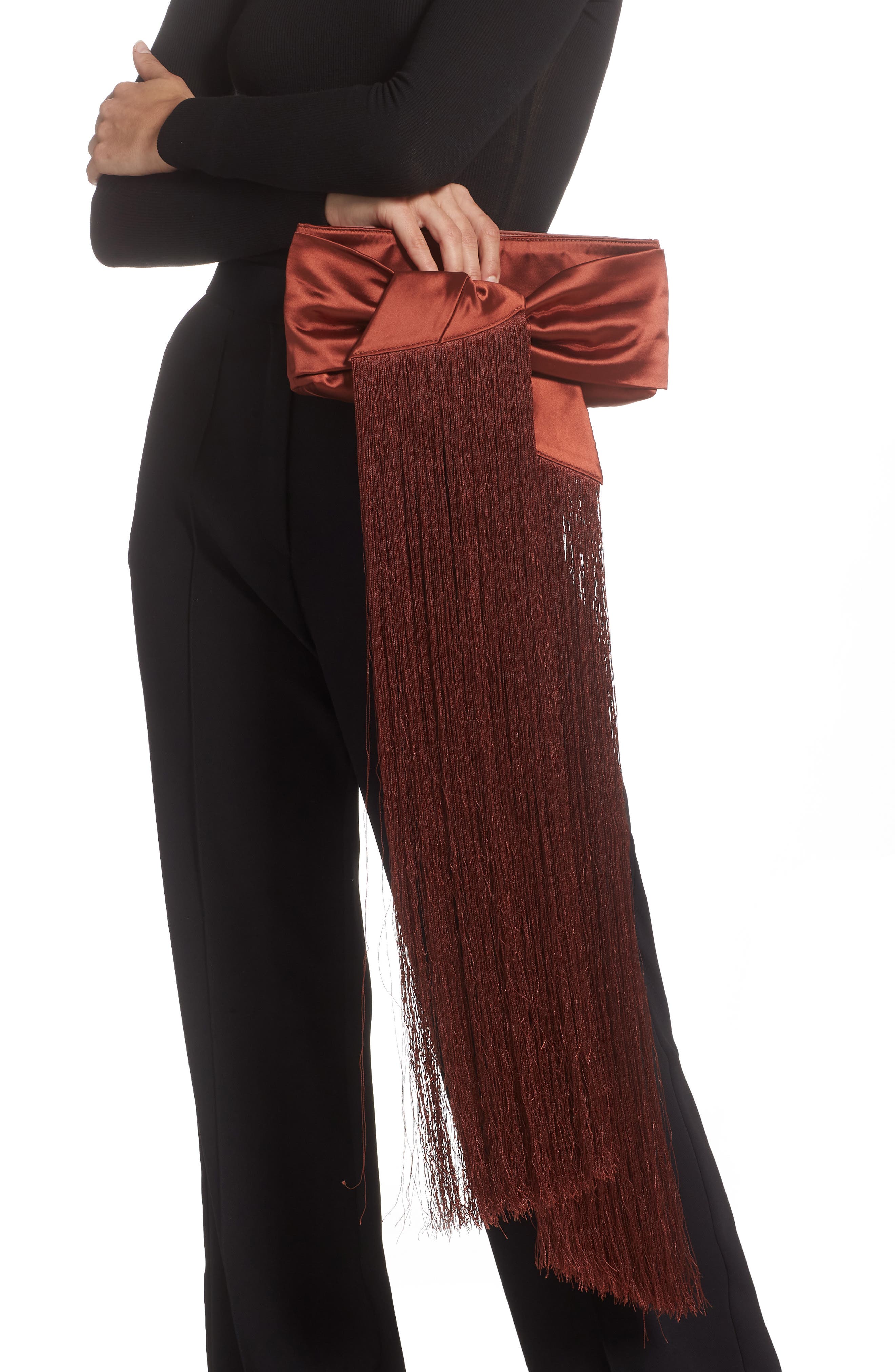 Cult Gaia Banu Mini Fringe Clutch, Alternate, color, 