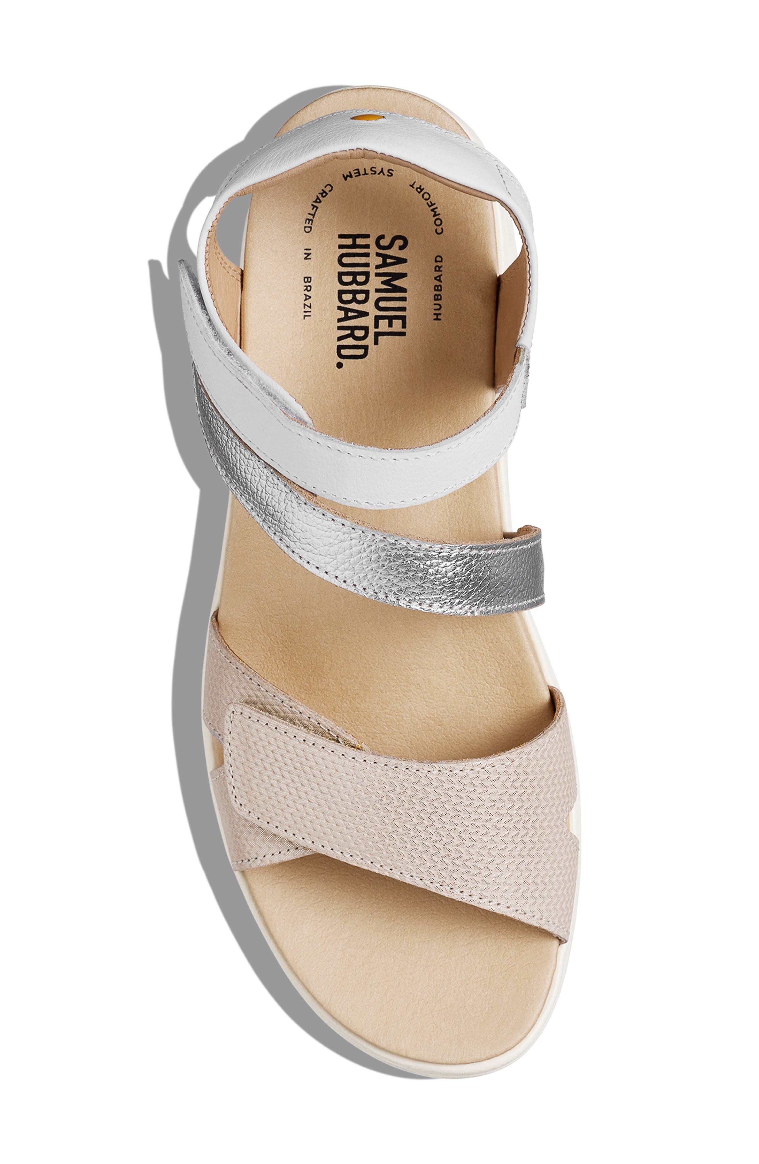 Samuel Hubbard Capri Sandal, Alternate, color, Textured Pearl Leather