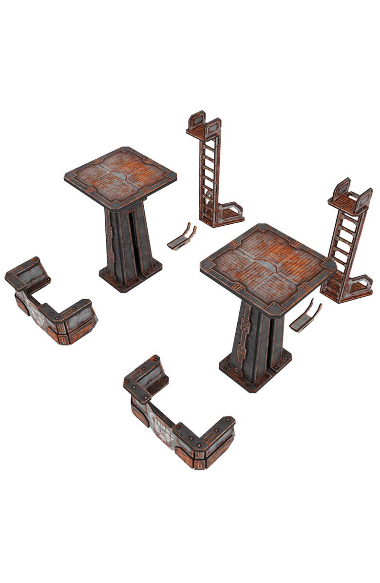 TinkerTurf Scifi Terrain Guard Tower Addon Abandoned Theme, Alternate, color,