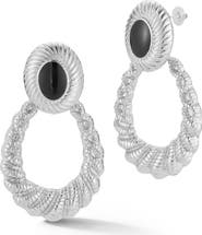 SPHERA MILANO Twisted Doorknocker Drop Earrings
