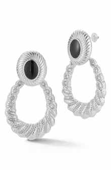 Twisted Doorknocker Drop Earrings