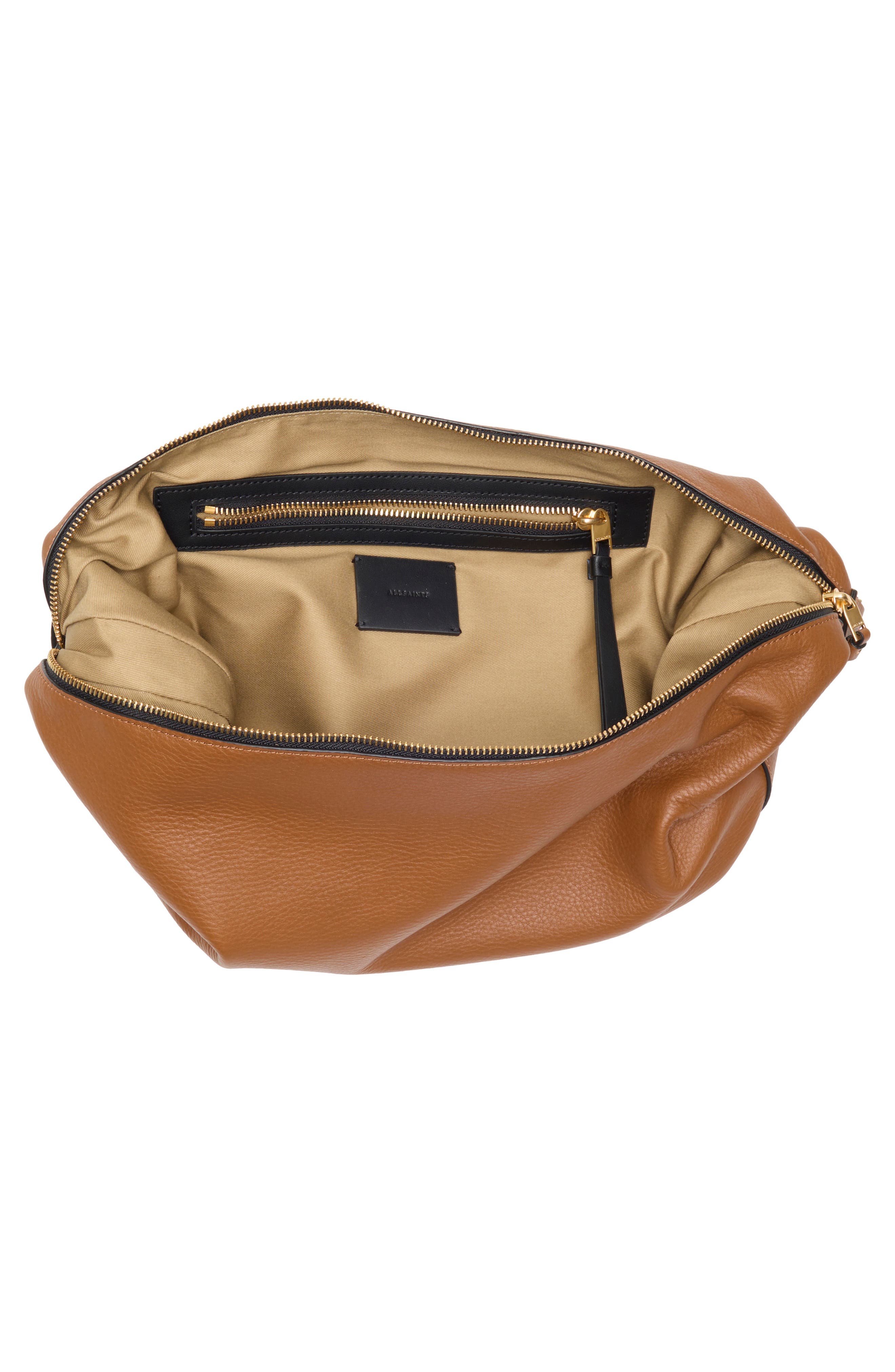 Half Moon Leather Shoulder Bag, Alternate, color, SEPIA BROWN