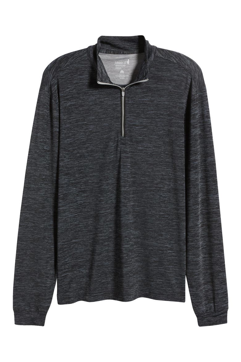 Glades Quarter Zip Pullover, Alternate, color, HEATHER BLACK
