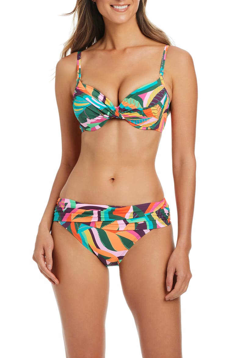 Sarong Hipster Bikini Bottoms, Alternate, color, MULTI