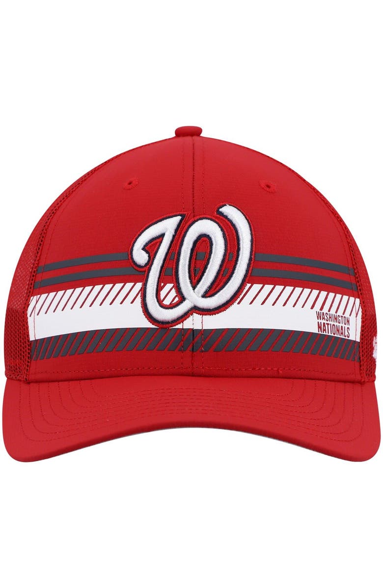 '47 Men's '47 Red Washington Nationals Cumberland Trucker Snapback Hat, Alternate, color, Red