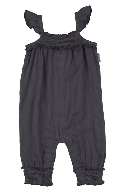 L'ovedbaby Organic Cotton Muslin Romper In Chia Seed