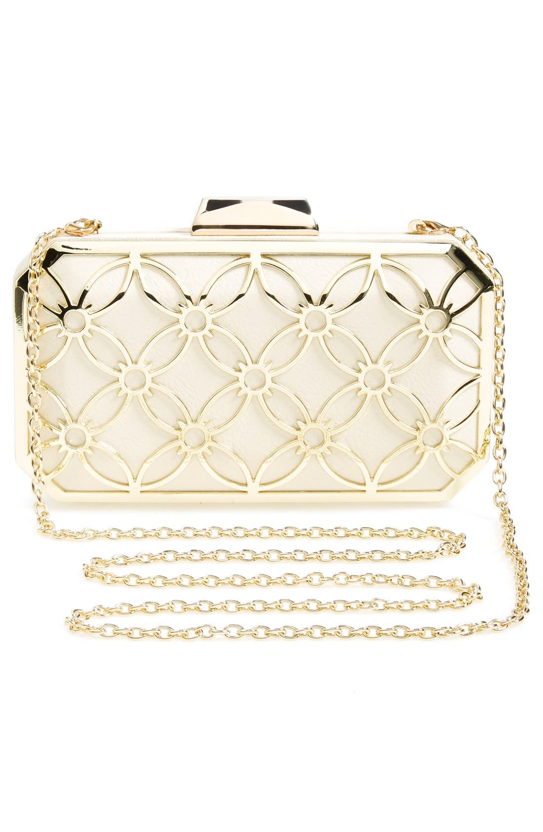 'Sweetie' Box Clutch, Alternate, color, WHITE